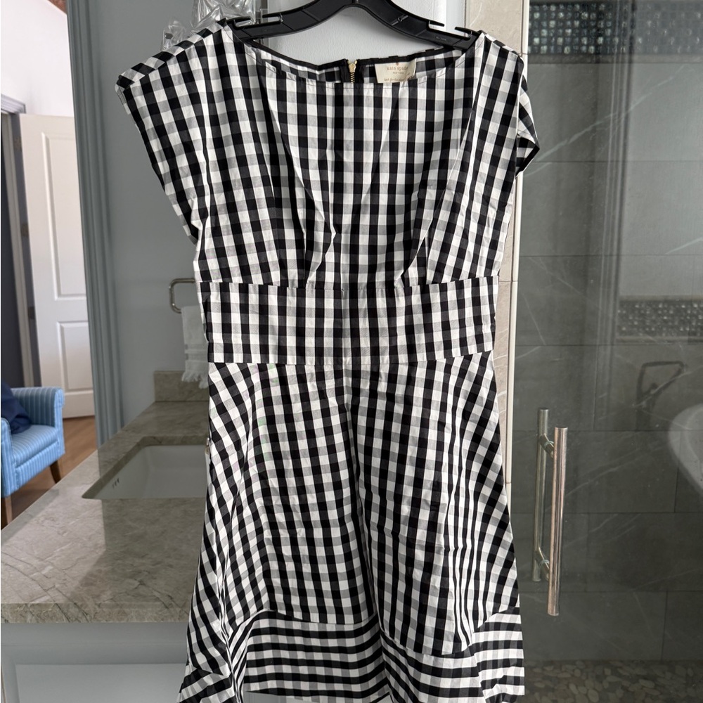Kate Spade Gingham Fiorella Mini Dress - Picture 9 of 11